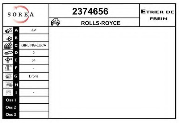 EAI 2374656 Brake Caliper
